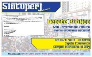 Debate público - Sem Universidade Pública não há soberania nacional @ Capela Ecumênica da Uerj