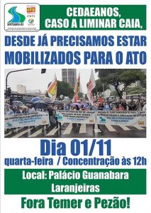 Ato público contra a privatização da Cedae @ Palácio Guanabara