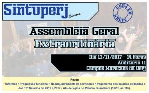 Uerj – Assembleia Geral Extraordinária @ Auditório 11 - Campus Maracanã da Uerj